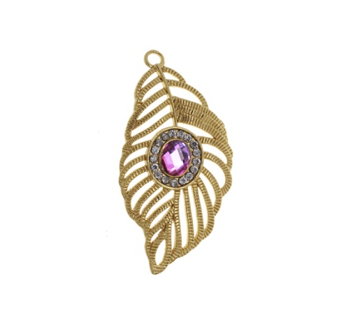 [26939] Herraje hoja 34x69mm CJMKC48/vitral medium rodio