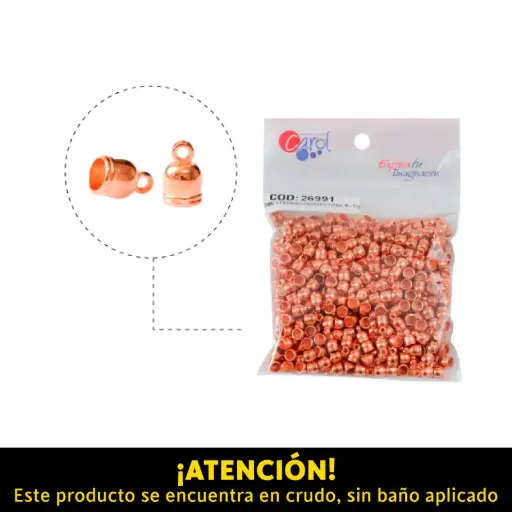 [26991] Plastimetal W1386 terminal kumihimo 9x6mm /R x 50g (439und)