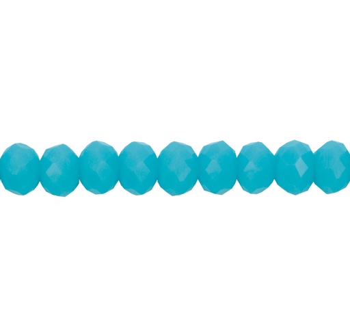[27500] Murano rondela facetada 3mm azul turquesa 53 x aprox 145unds