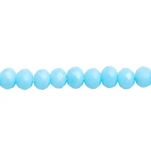 [27500] Murano rondela facetada 3mm azul turquesa 53 x aprox120unds