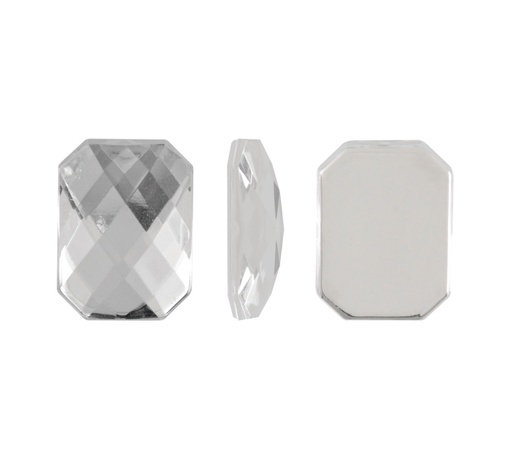 [28653] Acrilico K1037 octagon plano 13x18mm crystal 2 x und