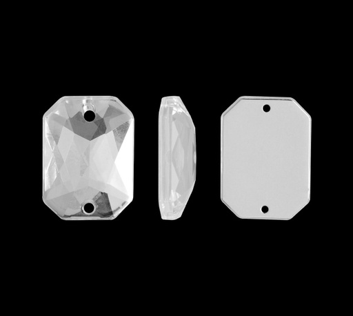 [28771] Piedra hilo B13 octagon plano 18x25mm crystal 2 x und