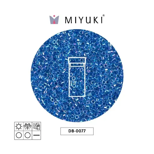 [31313] Miyuki delica 11/0 DB0077 azul forrado cristal AB x 3g