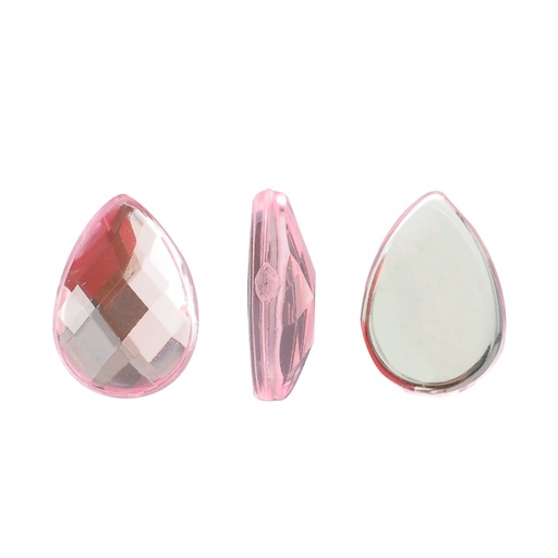 [15631] Acrilico K1027 gota plana 7x10mm vintage rose 22 x und