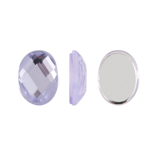 [23643] Acrilico K1029 oval plano 6x8mm light amatista 20 x und