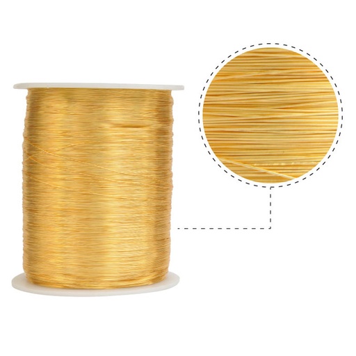 [12588] Alambre para bisuteria stone dorado N.30 0.25mm x Kg