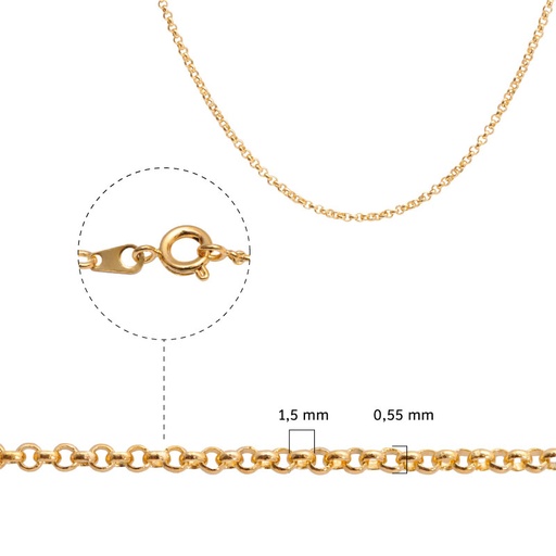 [31117] Cadena rodio BL-1.5 1.57x0.55mm 42cm x und