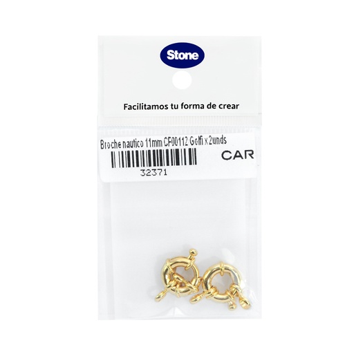 [32371] Broche nautico 11mm CF00112/rodio x 2unds