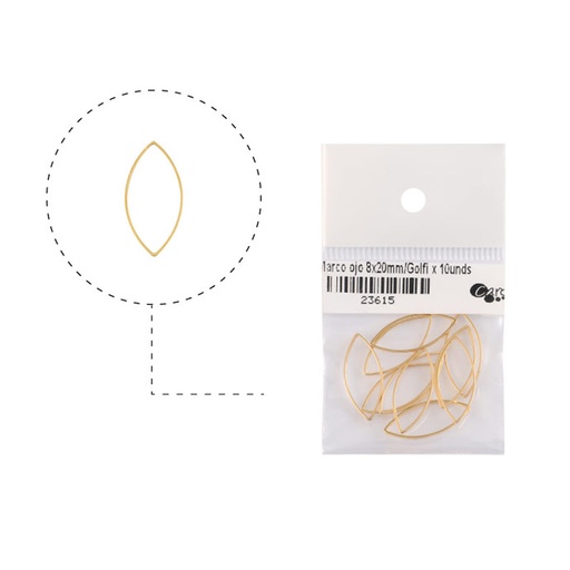 [23615] Marco ojo 8x20mm/rodio x 10unds