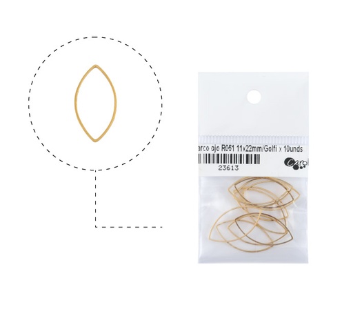 [23613] Marco ojo R061 11x22mm/rodio x 10unds