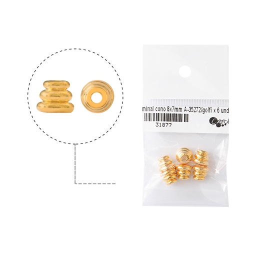 [31877] Terminal cono 8x7mm A-35272/rodio x 6 und