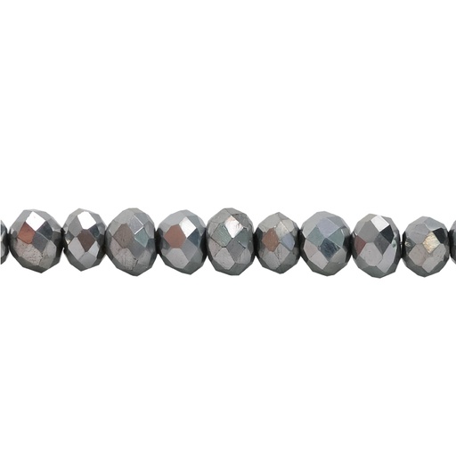 [13442] Murano rondela facetada 3mm plateado 127 x aprox110unds