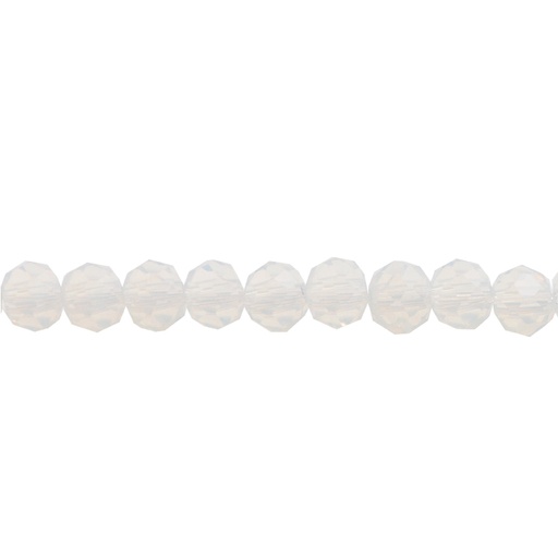 [22592] Murano rondela facetada 3mm white opal 113 x 115unds