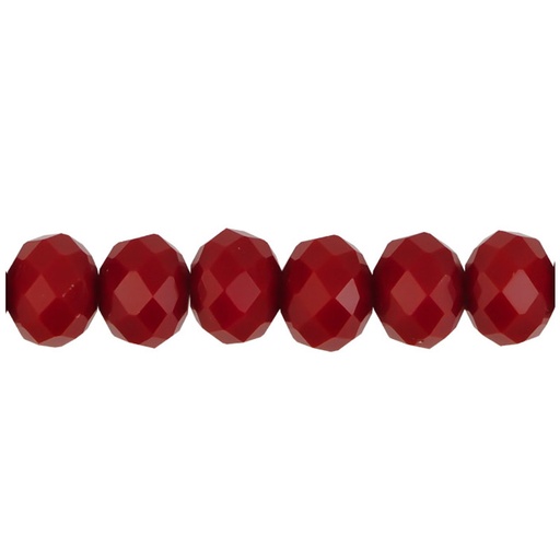 [27478] Murano rondela facetada 8mm dark coral 82 x aprox 60unds