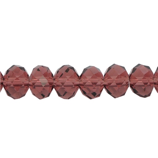 [10850] Murano rondela facetada 8mm purple 17 x aprox 60unds
