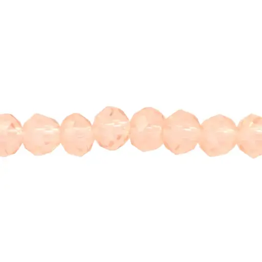 [14966] Murano rondela facetada 2mm light peach 28 x 140unds