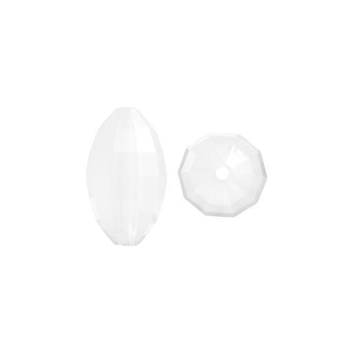 [26342] Acrilico 4714 rice facetada 18x10mm cristal opal x libra(Aprox 524und)