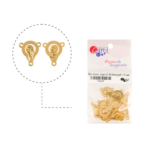 Crucero virgen 02 18x16mm/golfi x 12 und