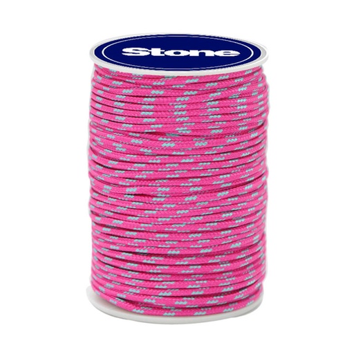 [20674] Cordon paracord 3mm fucsia/aguamarina #4 x rollo 50m