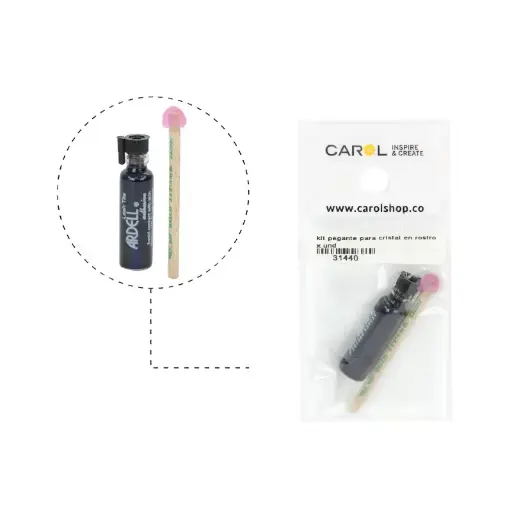Kit pegante para cristal en rostro x und