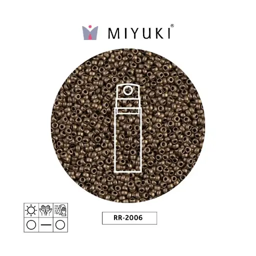 [32137] Mostacilla Miyuki rocalla 15/0 RR2006 mate metallick oscuro bronce x 10g