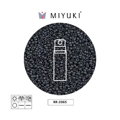 [32101] Mostacilla Miyuki rocalla 15/0 RR2065 mate metalizado slate x 10g