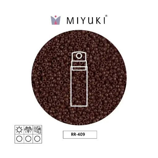[24737] Mostacilla Miyuki rocalla 15/0 RR0409 opaco chocolate x 10g