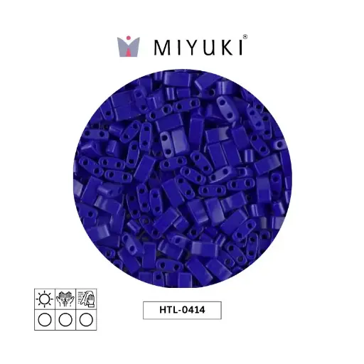 [31250] Miyuki half tila 5x2.3x1.9mm HTL0414 opaco azul x 250G