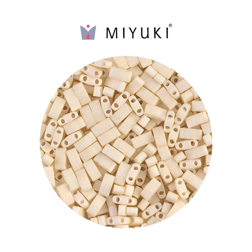 [31246] Miyuki half tila 5x2.3x1.9mm HTL2021 mate opaco crema x 250G