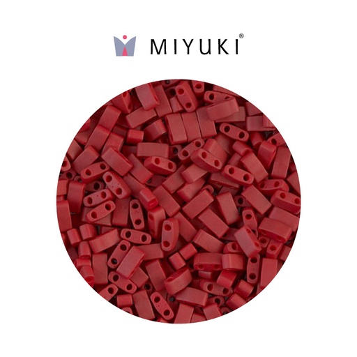 [31295] Miyuki half tila 5x2.3x1.9mm HTL2040 mate metalizado brick rojo x 250G