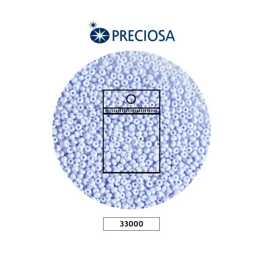 [17835] Mostacilla checa preciosa 10/0 2mm 33000 OP azul claro x 50g