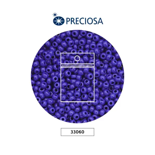 [18785] Mostacilla checa preciosa 2mm 33060 OP azul rey x 50g