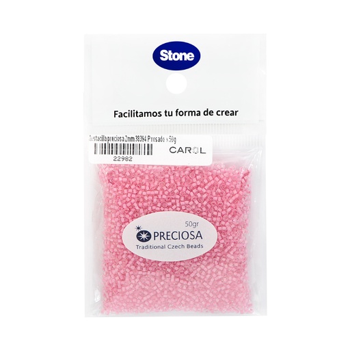 [22982] Mostacilla checa preciosa 10/0 2mm 38394 P rosado x 50g