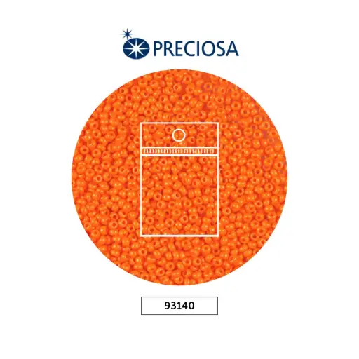 [18791] Mostacilla checa preciosa 10/0 2mm 93140 OP naranja x 50g