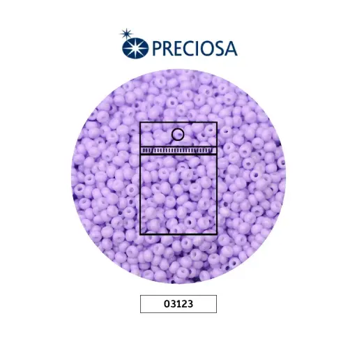 [17095] Mostacilla checa preciosa 10/0 2mm 03123 OP lila x 50g