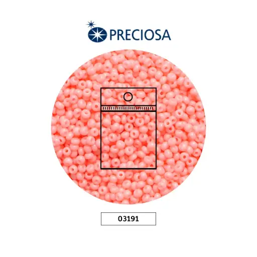[22728] Mostacilla checa preciosa 10/0 2mm 03191 OP rosado intenso x 50g