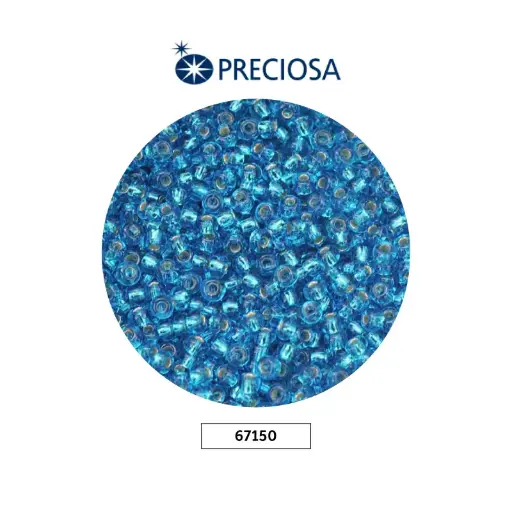 [12020] Mostacilla checa preciosa 10/0 2mm 67150 LP azul x 500g