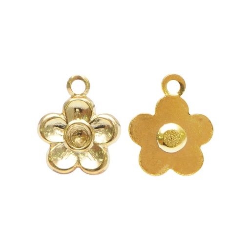 [14412] Dije flor 9.3mm PA05312/rodio  x par