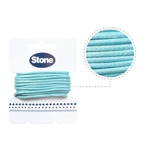 [20699] Cordon vibora 2mm turquesa x 3m