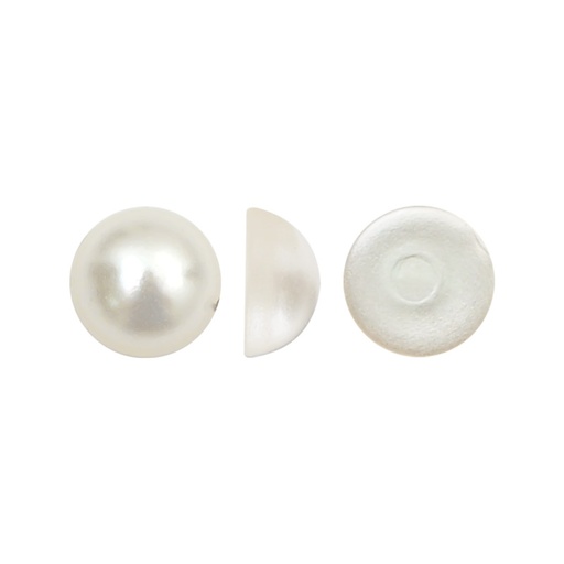[32109] Media perla sintética base plana 1H 3mm cream A-03 x und