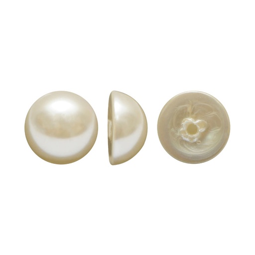 [26731] Media perla sintetica base plana 1H 8mm cream A-03 x ud