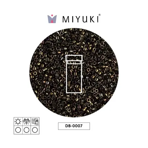 [29351] Miyuki delica 11/0 DB0007 metalizado café AB x 3g