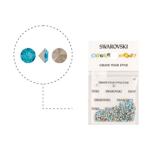 1028 swarovski chaton aquamarine F PP16 x gruesa