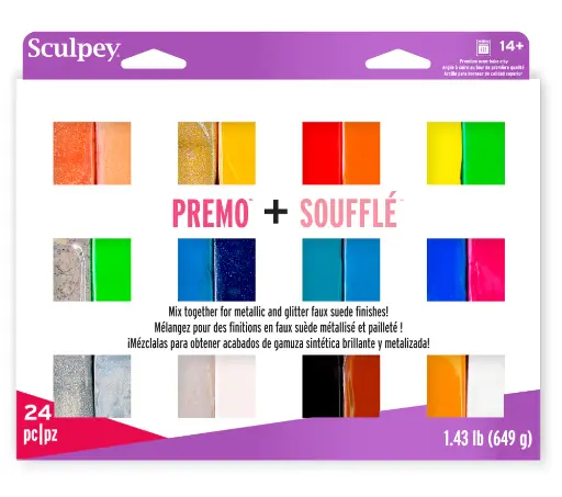 [11226] Arcilla polimérica Sculpey Premo + Souffle Multipack, 24 x 1 oz (28 g)