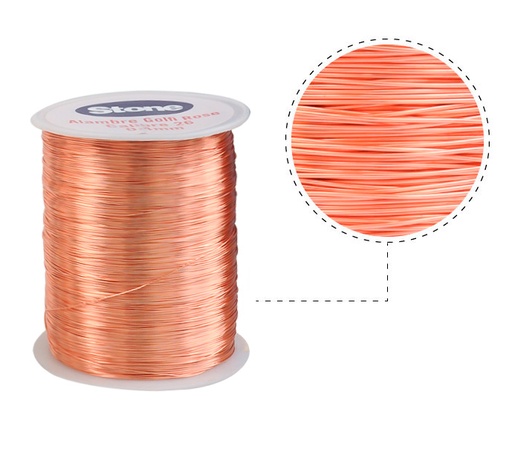 [15796] Alambre para bisuteria rosado stone N.26 0.40mm x Kg (875m aprox)