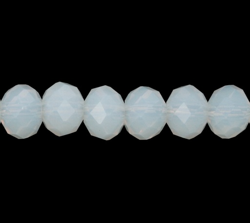 [16448] Murano rondela facetada 8mm white opal 113 x aprox 60unds