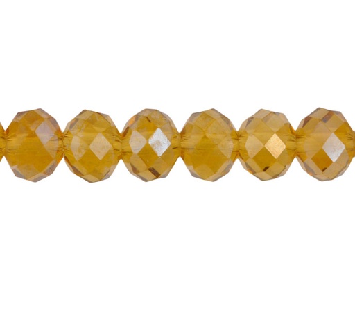[18838] Murano rondela facetada 8mm light topaz 10AB x aprox 60unds