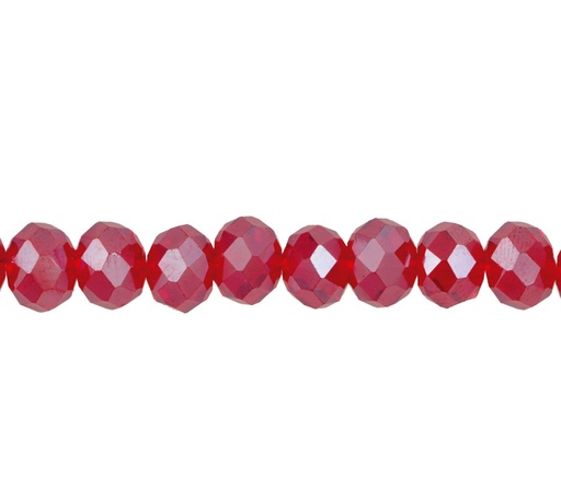 [19342] Murano rondela facetada 4mm light siam 38AB x aprox110unds