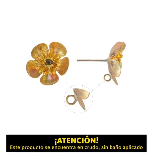 Aretes flor 163-A20 16mm/R x par