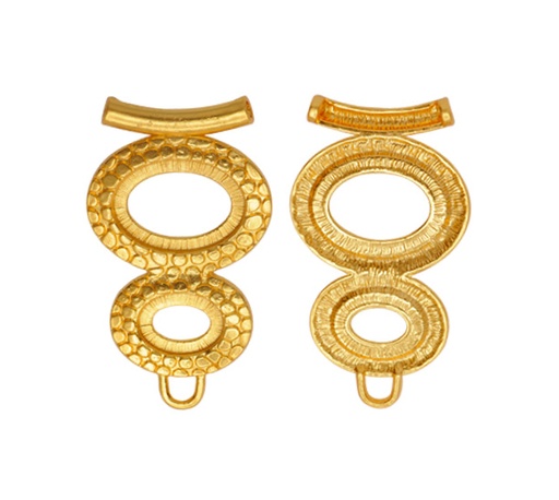 [26785] Pendiente oval 54x35mm A-16154/rodio x und